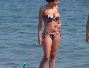 Incredible virgin on the beach