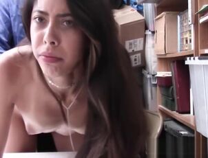 Teensy Latina Young woman Daughter-in-law Caught Shoplifting