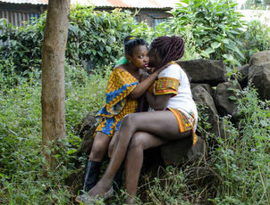 Real Tribal African Gfs Public Making Out For Spycam Gusto